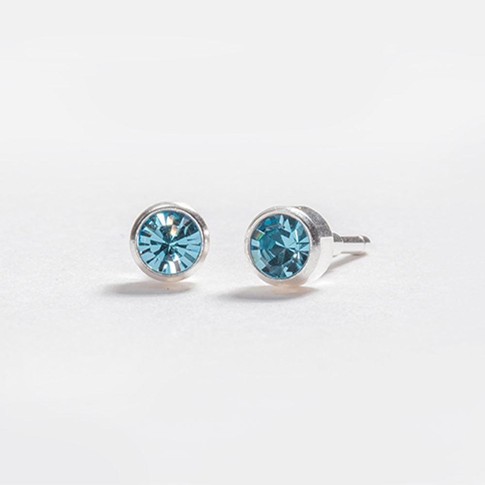 March – Aquamarine Bezel Set - Caress Ltd